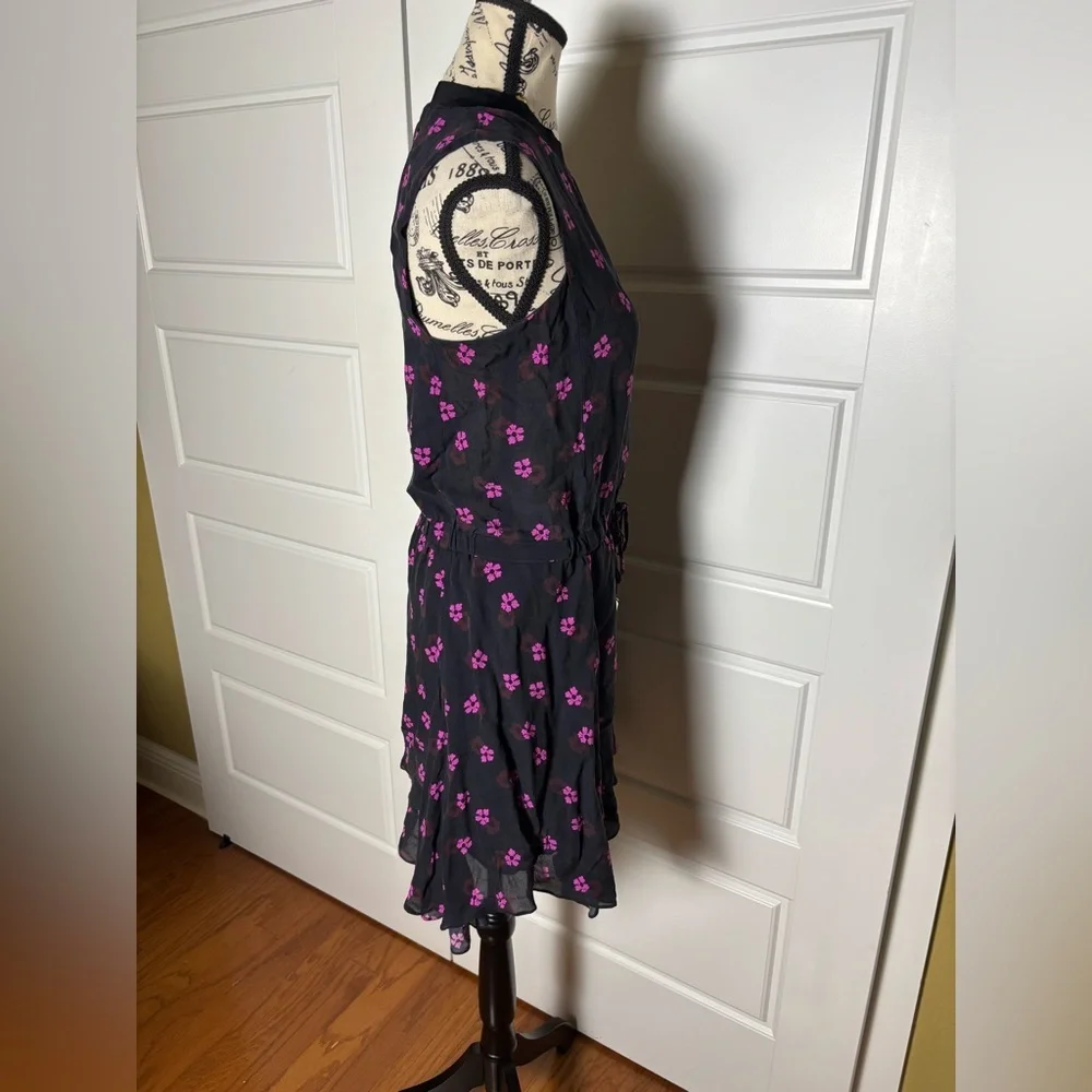 A.L.C. Liza silk floral mini dress size 6 - Picture 4 of 10